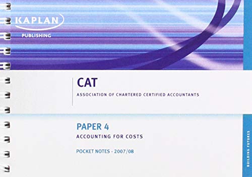 9781847103901: Accounting for Costs - Pocket Notes: Paper 4