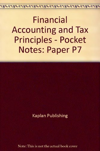 9781847104380: Financial Accounting and Tax Principles - Pocket Notes: Paper P7