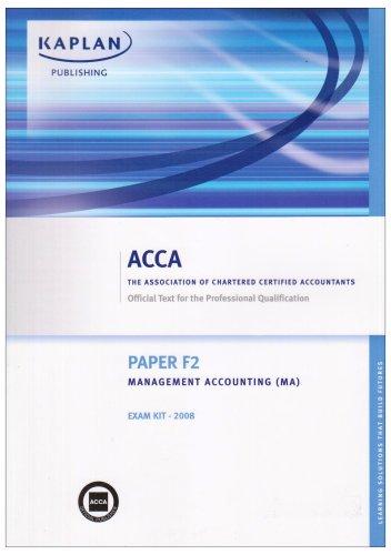 Beispielbild fr F2 Management Accounting MA: Exam Kit zum Verkauf von WorldofBooks