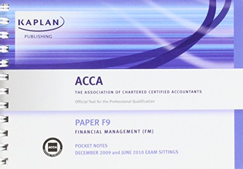 F9 Financial Management FM: Pocket Notes (9781847107985) by Kaplan Test Prep