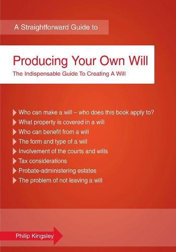 Beispielbild fr A Straightforward Guide to Producing Your Own Will zum Verkauf von Anybook.com