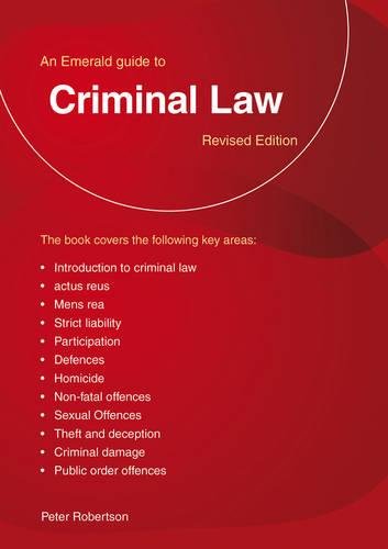 9781847166784: A Guide To Criminal Law