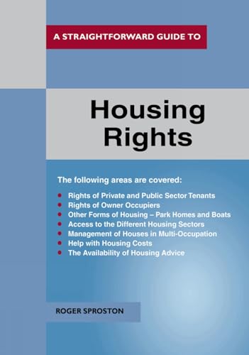 Beispielbild fr A Straightforward Guide to Housing Rights Revised Ed. 2018 zum Verkauf von WorldofBooks