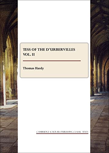 Imagen de archivo de Tess of the d'Urbervilles vol. II a la venta por Books Unplugged