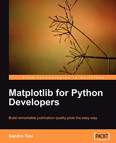 9781847197900: Matplotlib for Python Developers: Build Remarkable Publication Quality Plots the Easy Way