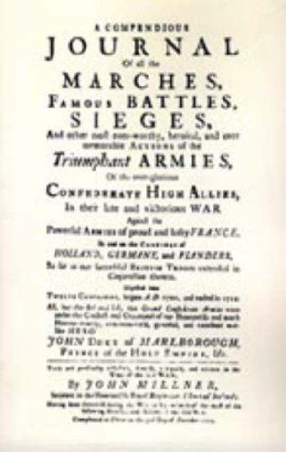 Imagen de archivo de Compendious Journal of All the Marches Famous Battles & Sieges (of Marlborough) a la venta por Montreal Books