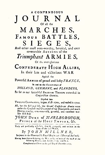 9781847344052: Compendious Journal of All the Marches Famous Battles & Sieges: Of Marlborough