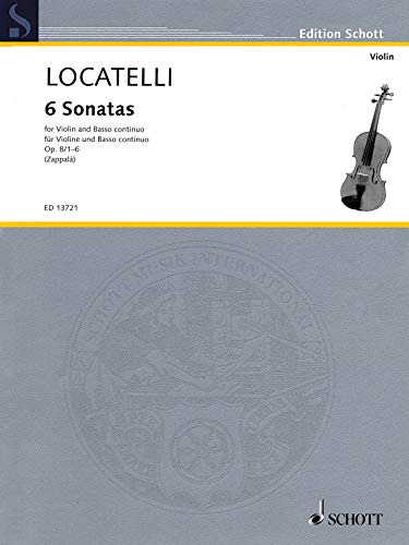 9781847613660: 6 Sonatas: for Violin and Basso continuo. op. 8/1-6. violin and basso continuo.