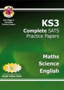 Beispielbild fr KS3 Complete SATs Practice Papers - Science, Maths and English: Maths, Science and English zum Verkauf von WorldofBooks