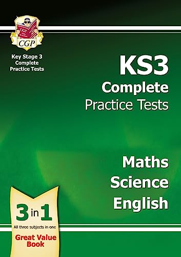 Beispielbild fr KS3 Complete Practice Tests - Maths, Science & English: for Years 7, 8 and 9 (CGP KS3 Practice Papers) zum Verkauf von WorldofBooks