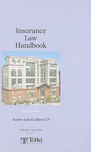 Imagen de archivo de Insurance Law Handbook a la venta por Better World Books Ltd