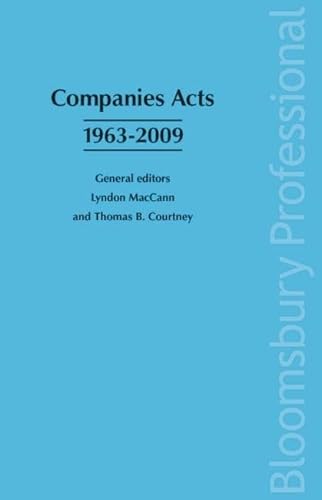 9781847664815: Companies Acts: 1963-2009