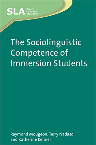 Stock image for The Sociolinguistic Competence of Immersion Students (Second Language Acquisition, 47) [Paperback] Mougeon, Raymond; Nadasdi, Terry and Rehner, Katherine for sale by Brook Bookstore