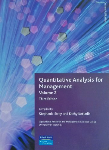 9781847762085: Quantitative Analysis for Management 1 Volume 2