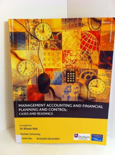 Stock image for Management Accounting and Financial Planning & Control Cases and Readings for sale by Anybook.com