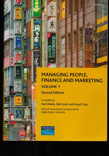 Stock image for Managing People, Finance and Marketing Volume one for sale by Phatpocket Limited