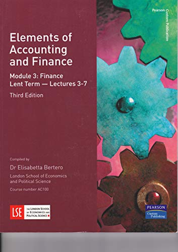 Stock image for Elements of Accounting and Finance Third Edition for sale by Phatpocket Limited