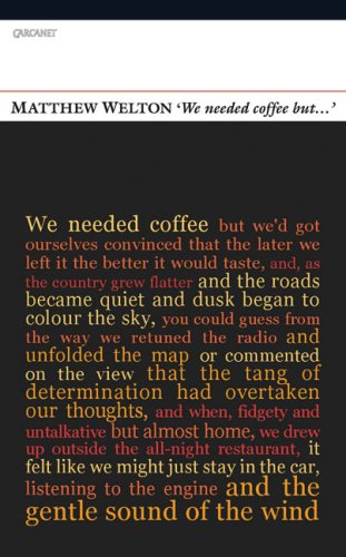 Beispielbild fr 'We Needed Coffee But.' (Poetry Book Society Recommendation) zum Verkauf von AwesomeBooks