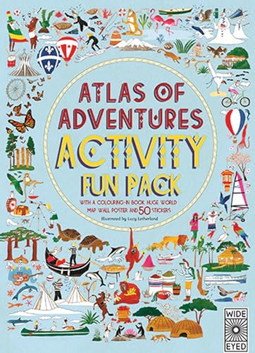 Stock image for Atlas of Adventures Activity Fun Pack: with a coloring-in book, huge world map wall poster, and 50 stickers for sale by OwlsBooks