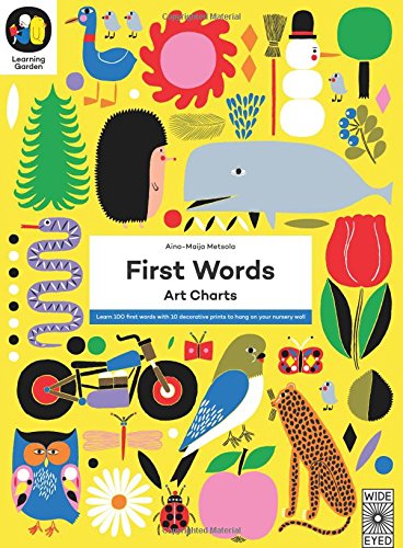 9781847808387: First Words: Art Charts: Learn 100 First Words with 12 Decorative Prints to Hang on Your Nursery Wall (The Learning Garden)