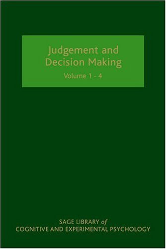 9781847872678: Judgement and Decision Making