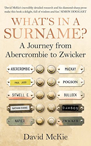 Imagen de archivo de What's in a Surname?: A Journey from Abercrombie to Zwicker a la venta por ThriftBooks-Atlanta