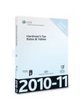 Beispielbild fr Hardman's Tax Rates and Tables 2010-2011 zum Verkauf von Goldstone Books