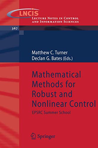Stock image for Mathematical Methods For Robust And Nonlinear Control: Epsrc Summer School (lecture Notes In Control And Information Sciences) for sale by Basi6 International