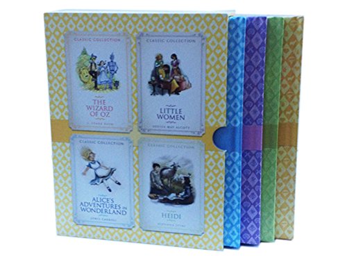 Stock image for CLASSIC COLLECTION BOX SET FOR GIRLS (HARD COVER) ALICE'S ADVENTURES IN WONDERLAND, LITTLE WOMEN, HEIDI, THE WIZARD OF OZ NEW, ILLUSTRATED. for sale by WorldofBooks