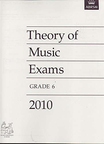 9781848492912: Theory of Music Exams 2010, Grade 6 (Theory of Music Exam papers (ABRSM))