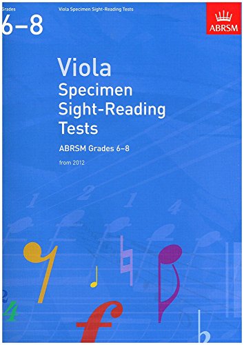 Beispielbild fr Viola Specimen Sight-Reading Tests ABRSM Grades 6-8 zum Verkauf von Blackwell's