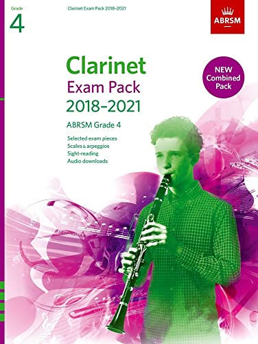 Stock image for Clarinet Exam Pack 2018-2021, ABRSM Grade 4: Selected from the 2018-2021 syllabus. Score & Part, Audio Downloads, Scales & Sight-Reading (ABRSM Exam Pieces) for sale by WorldofBooks
