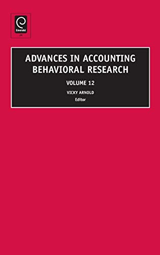 9781848557383: Advances in Accounting Behavioral Research