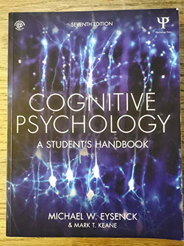 Beispielbild fr Cognitive Psychology: A Student's Handbook zum Verkauf von HPB-Red