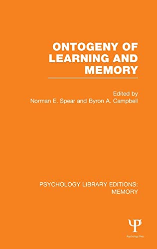 Imagen de archivo de Ontogeny of Learning and Memory (PLE: Memory) a la venta por Blackwell's