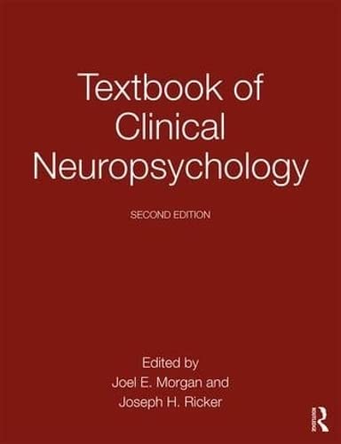 Stock image for Textbook of Clinical Neuropsychology Second Edition for sale by TextbookRush