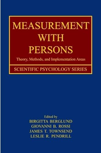 Imagen de archivo de Measurement With Persons: Theory, Methods, and Implementation Areas (Scientific Psychology Series) a la venta por BookHolders