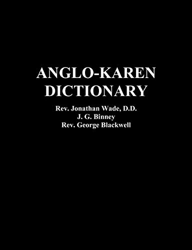 Stock image for Anglo-Karen Dictionary for sale by GF Books, Inc.