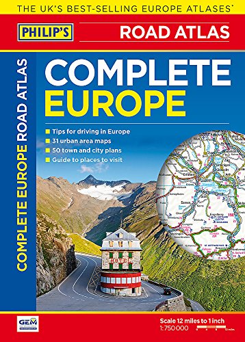 Stock image for Philip's Complete Road Atlas Europe 2017 for sale by WorldofBooks