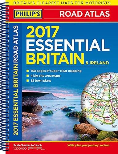 Stock image for Philip's Essential Road Atlas Britain and Ireland 2017: Spiral for sale by WorldofBooks