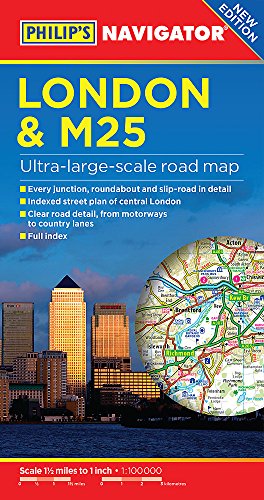 Imagen de archivo de Philip's London and M25 Navigator Road Map a la venta por WorldofBooks
