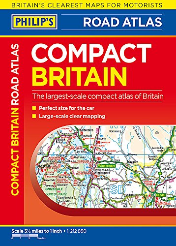 Stock image for Philip's Compact Britain Road Atlas: Flexi A5 (Philips Road Atlas) for sale by AwesomeBooks