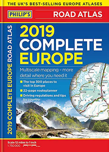 Stock image for Philip's 2019 Complete Road Atlas Europe: (A4 with practical 'flexi' cover) (Philips Road Atlas) for sale by WorldofBooks