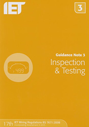 Stock image for Guidance Note 3: Inspection & Testing (Electrical Regulations) for sale by WorldofBooks