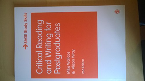 Beispielbild fr Critical Reading and Writing for Postgraduates (SAGE Study Skills Series) zum Verkauf von SecondSale