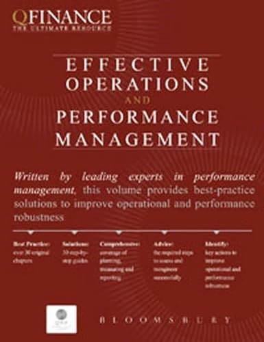 Stock image for Effective Operations and Performance Management (Qfinance the Ultimate Resource) for sale by Pearlydewdrops