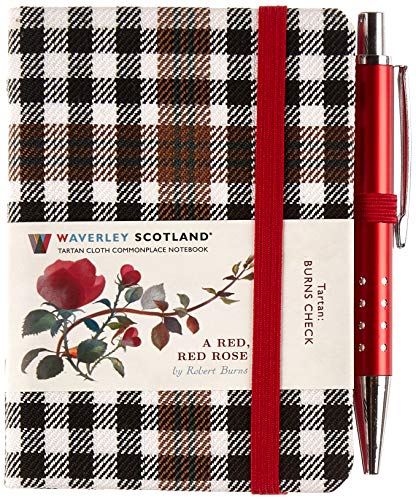 Beispielbild fr A Red, Red Rose Tartan Notebook (mini with pen) (Burns check tartan) (Waverley Scotland Tartan Cloth Commonplace Notebook) zum Verkauf von Monster Bookshop