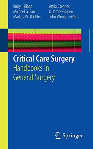 9781849963770: Critical Care Surgery: Handbooks in General Surgery