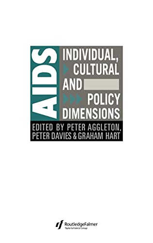 Imagen de archivo de AIDS. Individual, Cultural and Policy Dimensions. a la venta por Plurabelle Books Ltd