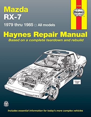 9781850100508: Mazda RX-7 for Mazda RX-7, GS, GSL & GSL-SE (79-85) Haynes Manual US (Paperback)